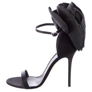 Giuseppe Zanotti Black Floral Heels